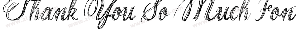 Thank You So Much Font by 7NTypes字体转换